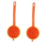 Healvian 2pcs Bath Brush Silicone Shower Body Scrubber Massage Exfoliating Mens Loofah