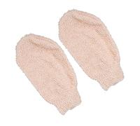 Healvian 2pcs Bath Towel and Bathing Gloves Exfoliating Gloves for Body Massage Back Scrubber in Bathroom Towels for Home Indoor Use