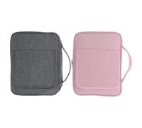 Healvian 2pcs Bible Storage Bag for Men Portable Bible Case with Book Stand and Handle, Polyester Protective Cover with Storage Pockets for Study and Home Reading