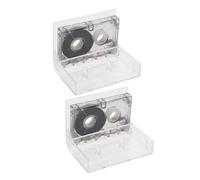Healvian 2Pcs Blank Cassette Tapes 60 Minute Portable Mini Audio Cassettes for Music and Speech Recording, Compatible Interview and Dictation Devices for-The-Go Use