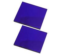 Healvian 2pcs Blue Cobalt Glass Sheets 10x10cm for Flame Test Chemistry Lab Filter Accessory Educational Science Experiment Tool for Classroom and Student Use