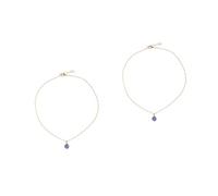 Healvian 2pcs Blue Evil Eye Amulet Pendant Necklace Turkish Protection Gold Edged Eye Choker for Women Neck Chain to Ward Off Misfortune and Negative