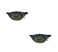 Healvian 2pcs Boys and Girls Travel Purse Waist Pack Crossbody Option Dinosaur Theme