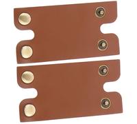 Healvian 2pcs Brown Head Protective Cover for Head, Synthetic Leather and Iron Material, Practical Design to Extend Service Life, for Fathers and Husbands