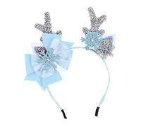 Healvian 2pcs Christmas Antler Headband and Hair Clip Festive Reindeer Costume Accessories for Boy Girl for Holiday Parties and Family Gatherings