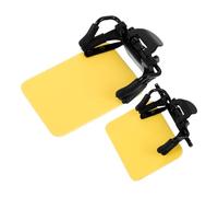 Healvian 2pcs Clip-on Yellow Shooting Glasses Eye Patch with Secure Abs Clip, Enhanced Light Blocking Side Shield for Eyeglasses, for Target Shooting Events and Archery