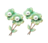 Healvian 2pcs Colorful Flower Brooch Pin for Women Lightweight Clothes Decoration Pins for Jackets Sweaters Dresses Conference Festival Accessories