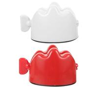 Healvian 2pcs Convenient Manual Toothpaste Dispenser Squeezer Tool Reusable Toothpaste Clip Stylish Red White and Organization