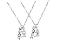 Healvian 2pcs Creative Microscope Pendant Necklace Alloy Gene Design Jewelry for Women Graduation Scientific Biochemistry Accessory