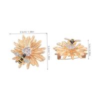 Healvian 2pcs Daisy Bee Brooch Pins for Women Rhinestone Floral Lapel Pins with Metal and Enamel Secure Back Design for Dresses Suits Scarves Elegant Spring Flower Jewelry Accessories