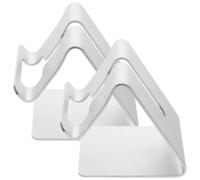 Healvian 2pcs Desktop Phone Stand Lightweight Aluminium Alloy Mobile Holder Universal Phone Rack for Tablets and E-readers Suitable for Daily Life and Travel