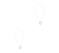 Healvian 2pcs DIY Alloy Circle Necklace with Floating Photo Frame Random Color Locket Pendant for Men and Women Charm Jewelry Random Color