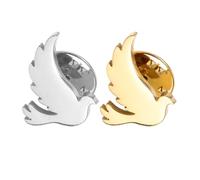 Healvian 2pcs Dove Brooch Pin: Peaceful Bird Lapel Pin - Metal Alloy Animal Brooches For Women - Justice Symbol Badge For Daily Wear And Party Decoration