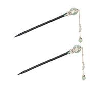 Healvian 2pcs Ebony Hair Chopsticks Stylish Hair Bun Stick Hairpin for Elegant Updos Classic Chinese Style for Women