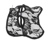 Healvian 2pcs Elegant Fox Mask with Lace for Women Black Masquerade Balls