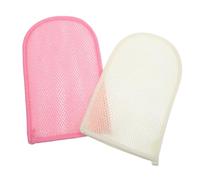 Healvian 2pcs Exfoliating Bath Gloves Deep Cleansing Body Scrub Mitts with Rich for Shower and Bath Gentle Texture for Sensitive Skin Dead Skin Removal Suitable for Back Neck Shoulders Feet