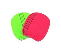Healvian 2pcs Exfoliating Bath Gloves for Shower Scrub Textured Rubbing Mitts with Strong Cleansing Power Suitable Unisex for Gentle and Improved Circulation Random Color