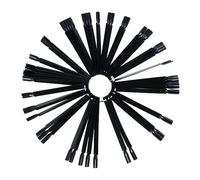 Healvian 2pcs Fan Shaped Nail Polish Display Tips Black Nail Color Plates for Art Practice Showcase Smooth Design for Easy Reordering Carrying