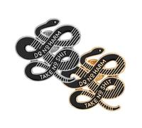 Healvian 2pcs Funny Snake Brooches Alloy Lightweight Decorative Pins for Clothing Bags Jeans Creative Exaggerated Design for Women Students