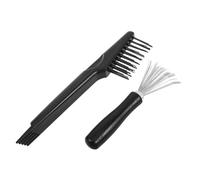 Healvian 2pcs Grooves Cleaning Brush Wire Hairbrush Cleaner for Comb Dust Cleaning Tools Home Salon Use