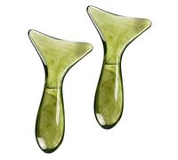 Healvian 2pcs Gua Sha Scraping Massage Tool for Face Neck Back Full Body Meridian Therapy Durable Material Manual Muscle Relief and Facial Relaxation Tool