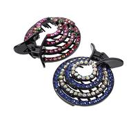 Healvian 2pcs Hair Bun Maker Clips Fashion Ponytail Holders for Women Lightweight Hair Accessories for Graduation Prom Everyday Use Donut Shaper Ab Color