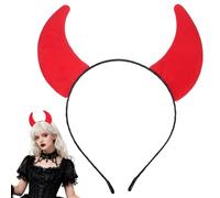 Healvian 2pcs Halloween Devil Horns Headband Cosplay Accessory Comfortable Lightweight for Party Dress Up and Costume Favors