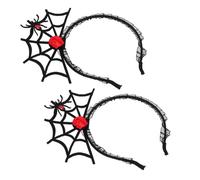 Healvian 2pcs Halloween Headbands for Cosplay Black Design Hair Hoops Festival Accessories for Parties and Group Photos for Halloween Celebrations
