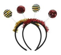 Healvian 2pcs Halloween Party Headband Boppers Sequin Bug Headdress for Cosplay and Carnival Fun Adorable Bee and Ladybug Design for Festivities and Photo Props