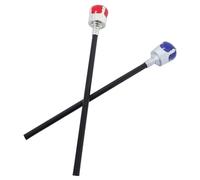 Healvian 2pcs Halloween Scepter Staff Lightweight Role for Costume Party Theatrical Performances King Wand with Realistic Design in Silver Red and Blue