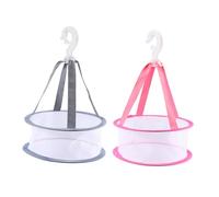 Healvian 2pcs Hanging Makeup Sponge and Brush Drying Basket with Large Capacity Polyester Mesh, Not Easy to Break Or Deform, for Girls and Women to Store and Dry Cosmetic Tools