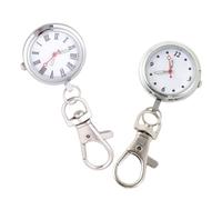 Healvian 2pcs Hanging Pocket Watch for Nurses and Medical Professionals Convenient Dial Design for Daily Use by Men and Women Keychain Style for