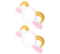 Healvian 2pcs Kawaii Sheep Headband with Lamb Horns, Lightweight Plush and Cotton Material, Reduces Scalp Friction, for Festive Gatherings and Christmas Cosplay Accessories