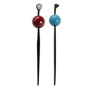 Healvian 2pcs Large Candy Ball Hairpin Fork Decorative Hair Stick Pin for Braided Ponytail