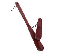 Healvian 2pcs Long Handle Wood Shoehorn Smooth Lazy Shoe Helper for Seniors Elderly Pregnant Women Men Boots and Easy Foot Entry Shoe Lifter Tool