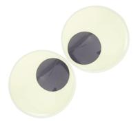 Healvian 2Pcs Luminous DIY Doll Eyes 150Mm Glow-in-The-Dark Self-Adhesive Craft Eyeballs for Animal Eyes, Halloween Decorations, and Handmade Jewelry Making
