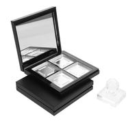 Healvian 2pcs Magnetic Eyeshadow Palette with 4 Grid Refillable Pans and Built-in Mirror, Aluminium and Plastic Makeup Organizer with Magnetic Closure, Portable Travel Case for Work