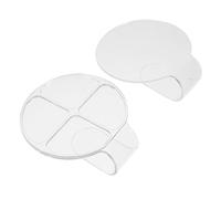 Healvian 2pcs Makeup Mixing Palette Handheld Foundation Blending Tray Cosmetic Pallets for Nail Color Mixing for Artists the Go