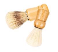 Healvian 2pcs Men’s Shave Brush Wood Handle Boar Bristle Shaving Beard Brush for Wet Shaving Set for Salon and Daily Grooming Father’s Day