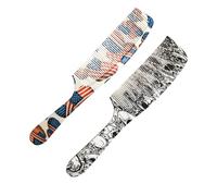 Healvian 2Pcs Mens Grooming Comb Ultra Thin Flat Curved Haircut Combs for Salon Hairdressers Scalp Friendly Design Knot Detangling Hair Breakage Reduction Portable Styling Tools