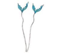Healvian 2pcs Mermaid Tail Hair Sticks Elegant Alloy Hairpins for Women Unique Chinese Style Hair Accessories for Weddings Parties Travel Thoughtful Loved Ones