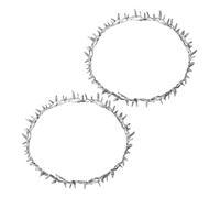 Healvian 2pcs Metal Leaf Bridal Crown Headband Lightweight Thorn Party Headdress for Women Wedding Flower Girl Prom Accessories