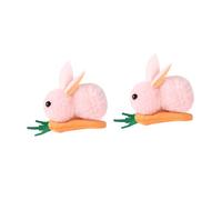 Healvian 2pcs Mini Plush Rabbit Carrot Hair Clip for Boys and Girls Bunny Hair Clip Lovely Headdress for Little Girls Fine Cute Accessories for