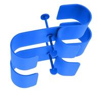 Healvian 2pcs Multipurpose Double Pool Fence Hooks Plastic Hanger Rack for Bathroom and Garden, Spacesaving Towel and Brush Holder with Modern Sl esign for Clothes and Hose Storage