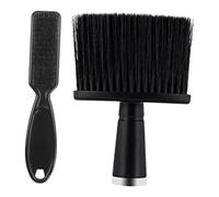 Healvian 2pcs Neck Duster Brush Ergonomic Handle Hairdressing Cleaning Brushes for Broken Hair Removal Suitable for Salon and Personal Use
