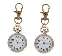 Healvian 2pcs Nurse Pocket Watch Keychain Hanging Fob Watches for Women Nurses and Doctors Practical Chest Clip Design Easy Viewing