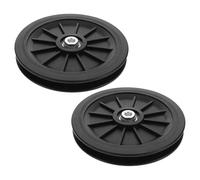 Healvian 2pcs Nylon Bearing Pulley Wheel for Gym Equipment Cable Pulley Lift System Replacement Fitness Machine Accessories with φ160mm Silent Nylon Groove Suitable for Home Workout