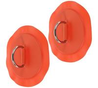 Healvian 2pcs Orange Stainless Steel D-ring Buckle Boat Rope Accessories for Inflatable Kayak Paddleboard Surfboard Tie down Safety Clips