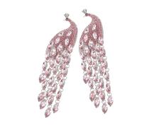 Healvian 2pcs Peacock Brooch Set Metal Clothes Lapel Pin with Rhinestones, Comfortable to Touch and Convenient to Wear, Elegant Design Suitable for Occasion