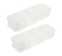 Healvian 2pcs Pencil Cases for Students with Double Layer Design, Sturdy Pp Material, Quick Access and Separate Classification Storage, for Multi-Scene Stationery Storage